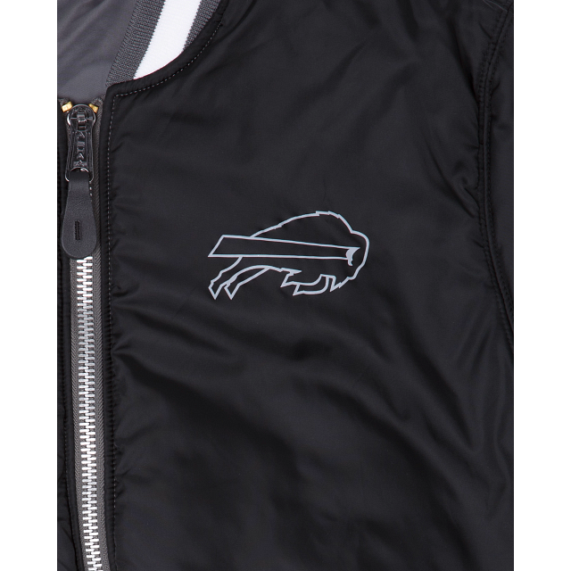 Alpha Industries X Buffalo Bills Gray MA-1 Bomber Jacket