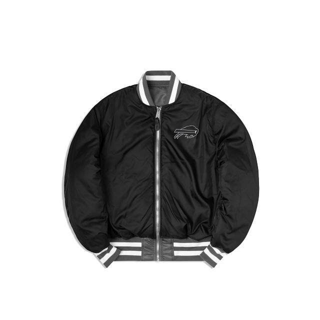 Alpha Industries X Buffalo Bills Gray MA-1 Bomber Jacket