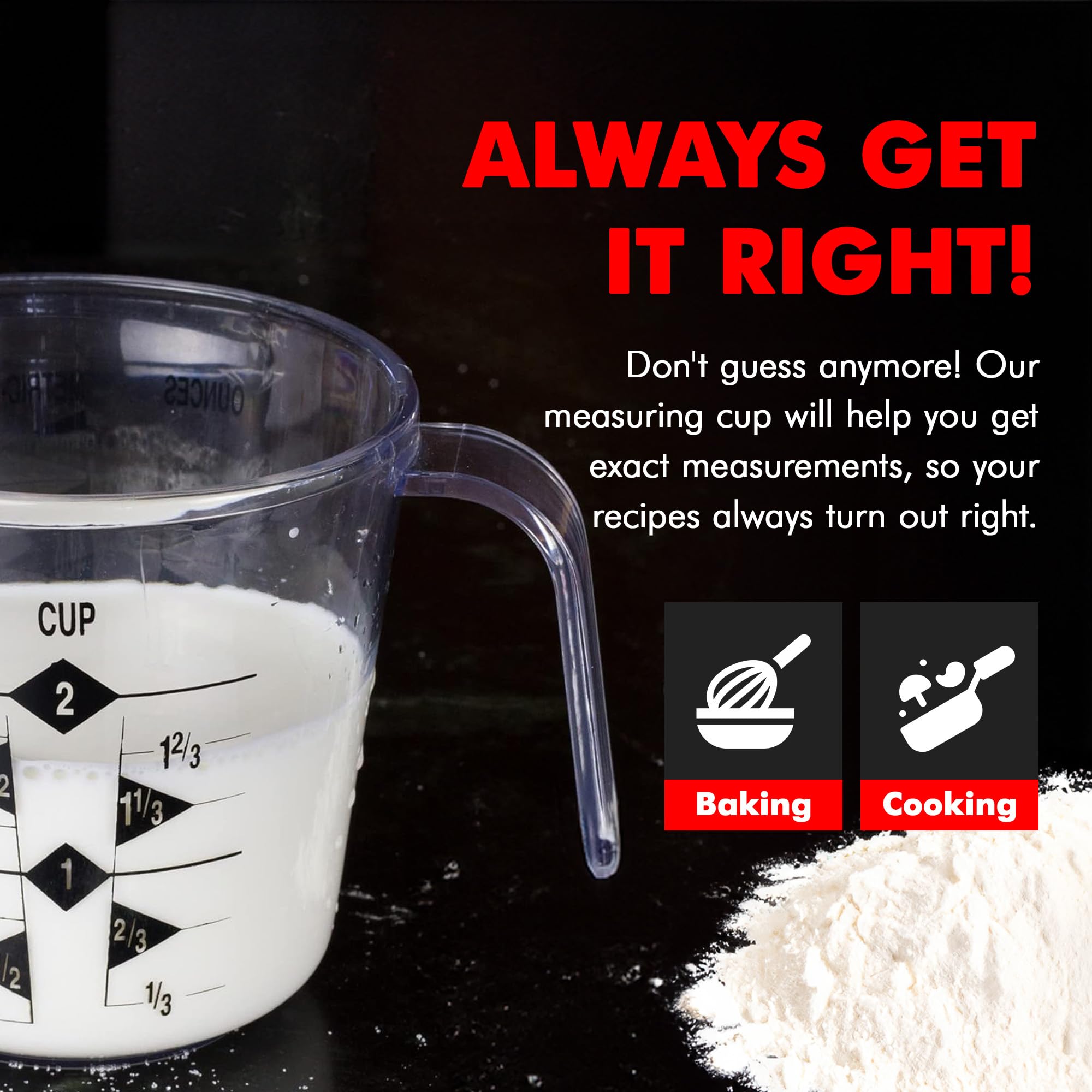 2 Cup Clear Plastic Measuring Cup – Kitchen Measurement Cup