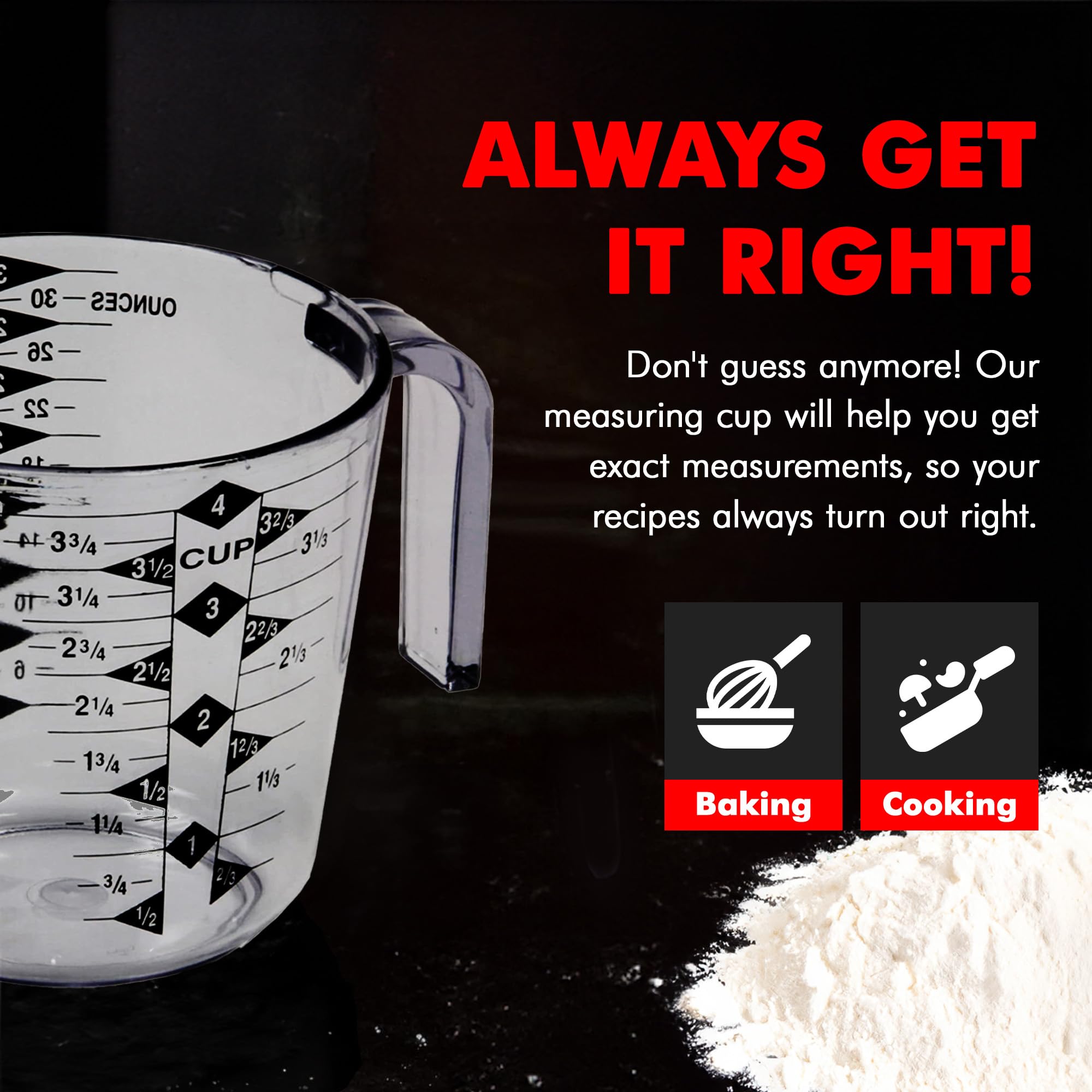 2 Cup Clear Plastic Measuring Cup – Kitchen Measurement Cup