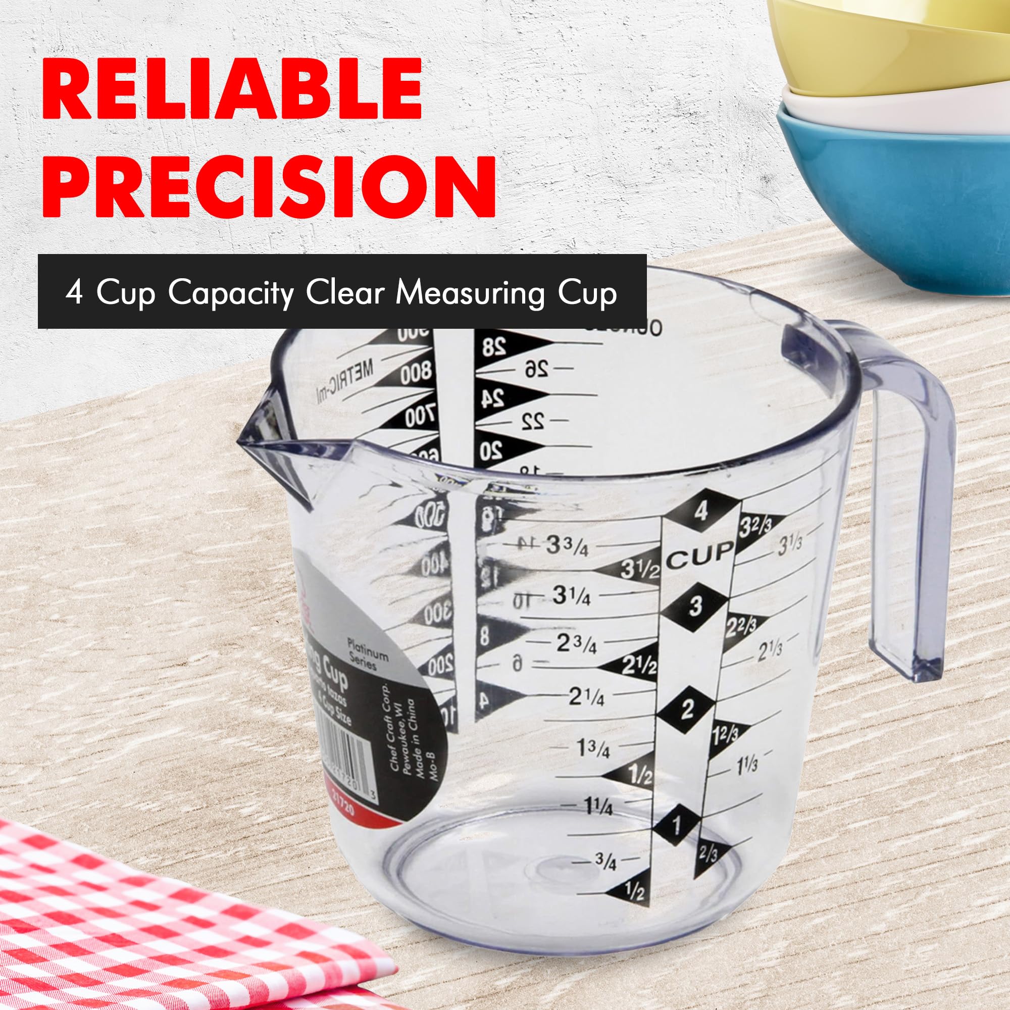 2 Cup Clear Plastic Measuring Cup – Kitchen Measurement Cup