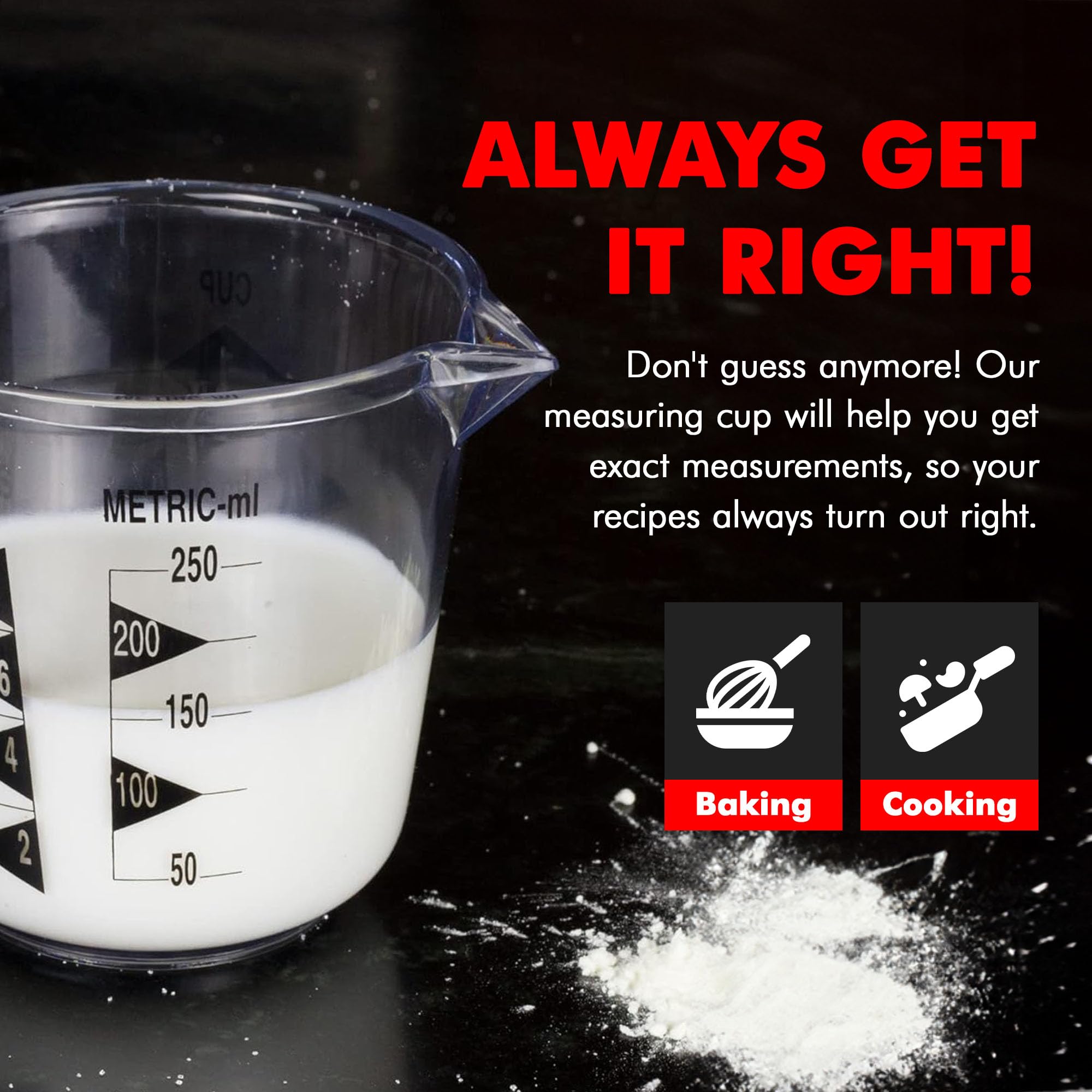 2 Cup Clear Plastic Measuring Cup – Kitchen Measurement Cup