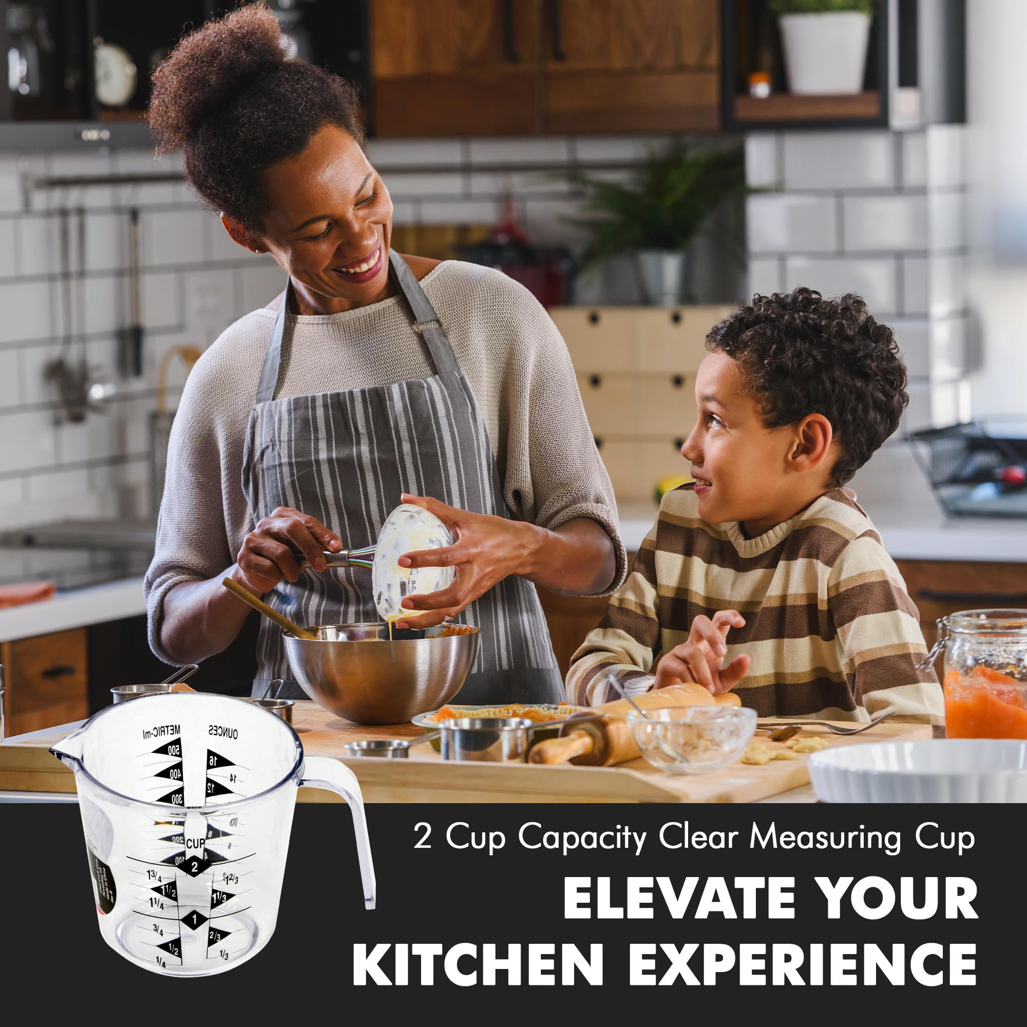 2 Cup Clear Plastic Measuring Cup – Kitchen Measurement Cup