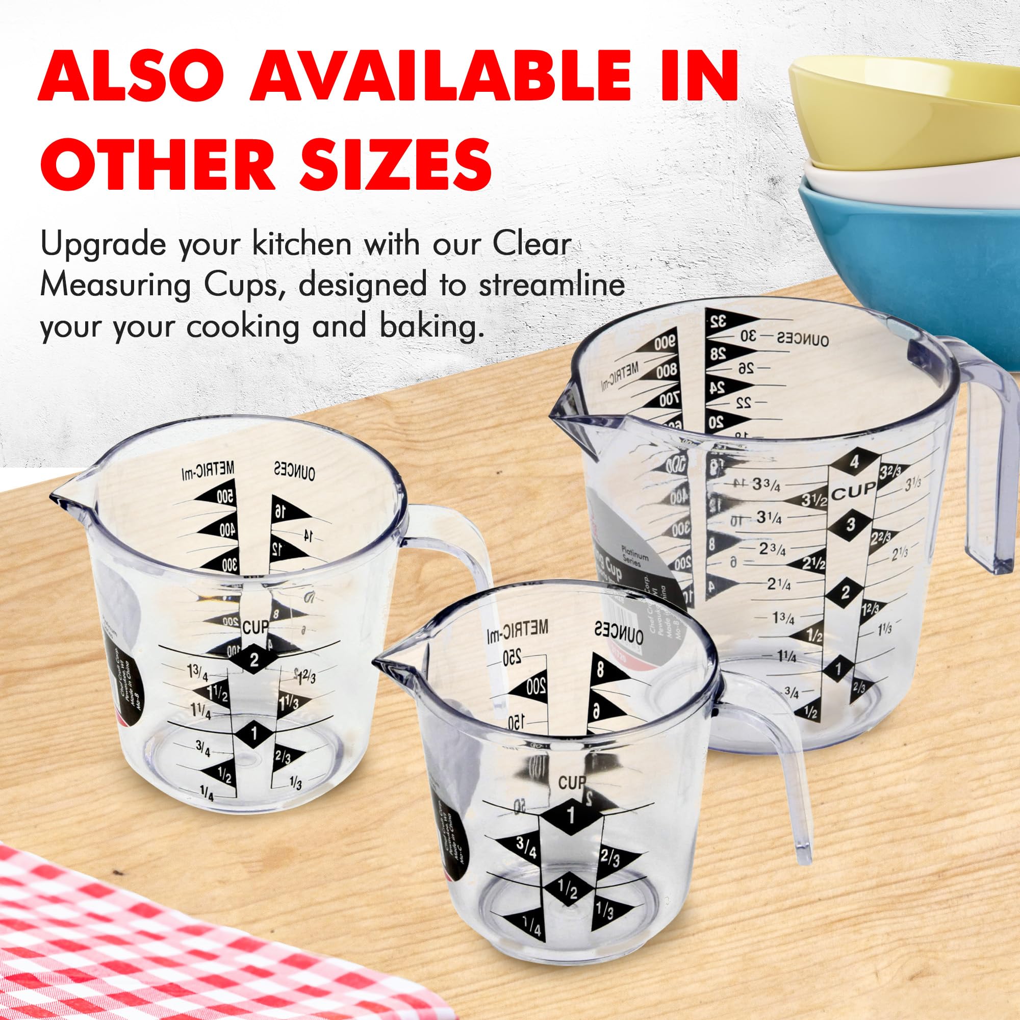 2 Cup Clear Plastic Measuring Cup – Kitchen Measurement Cup