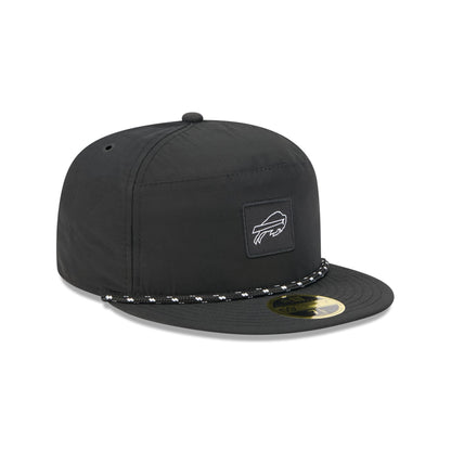 Buffalo Bills Black Poly Rope Split Panel 59FIFTY Fitted Hat