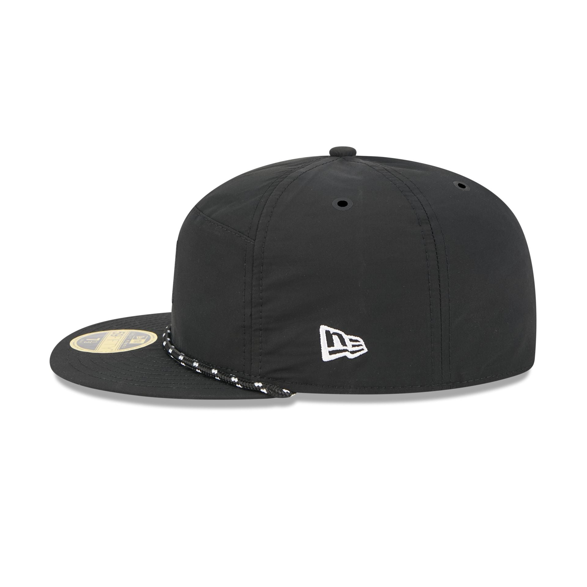 Buffalo Bills Black Poly Rope Split Panel 59FIFTY Fitted Hat