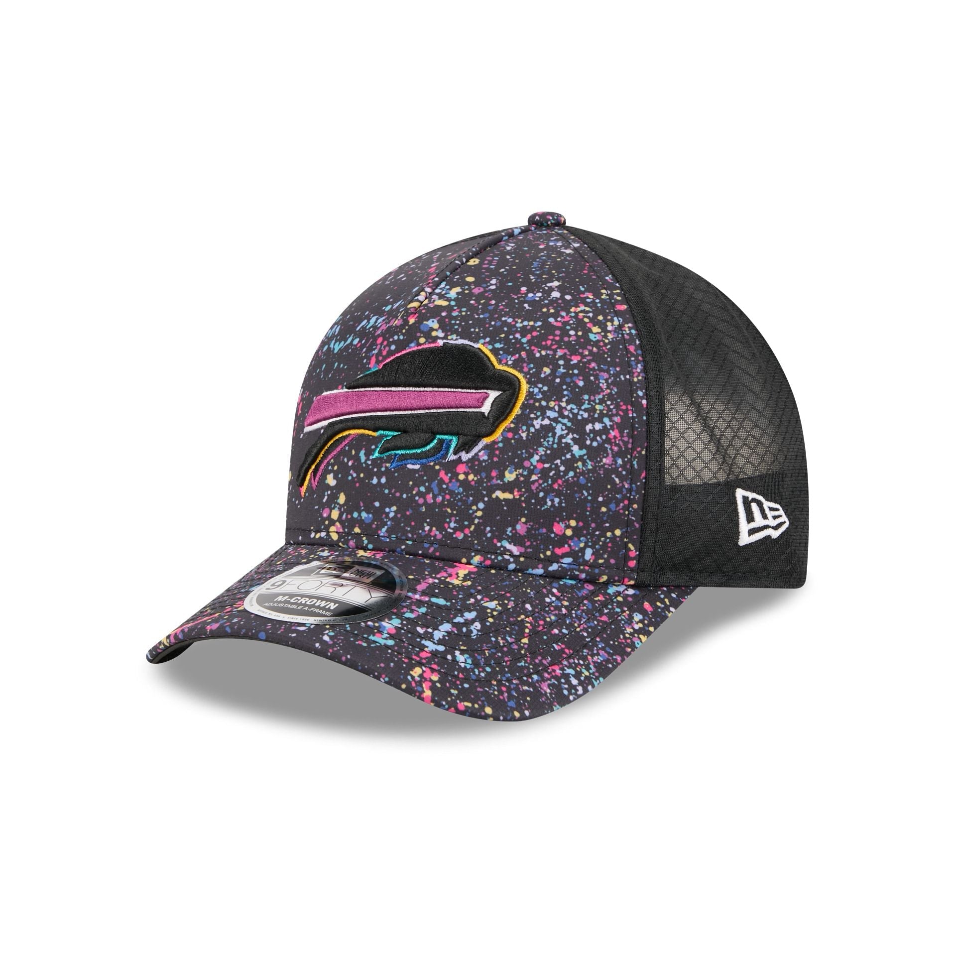 Buffalo Bills 2025 Crucial Catch 9FORTY M-Crown A-Frame Trucker Hat