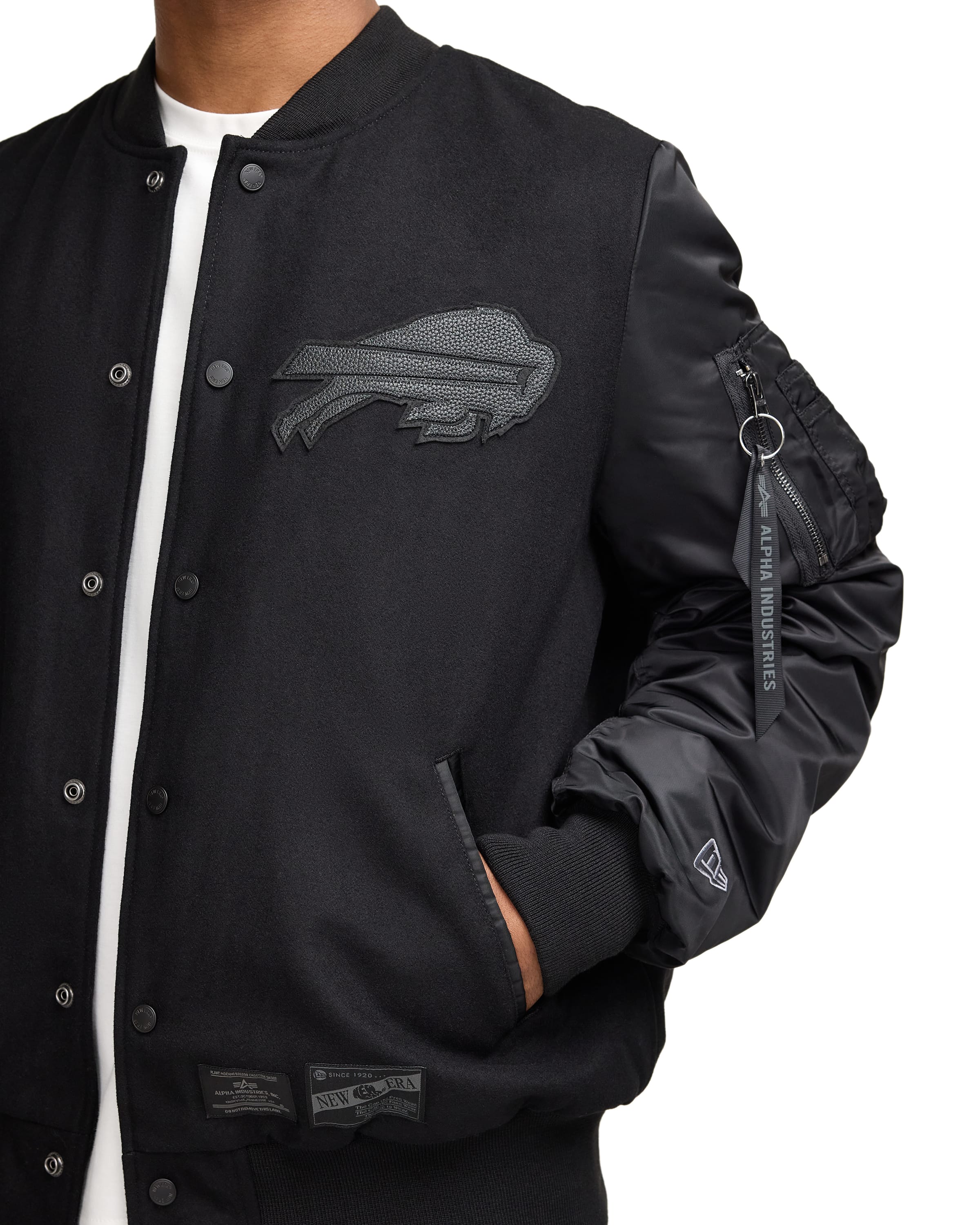 Alpha Industries x Buffalo Bills MA-1 Wool Varsity Jacket Black
